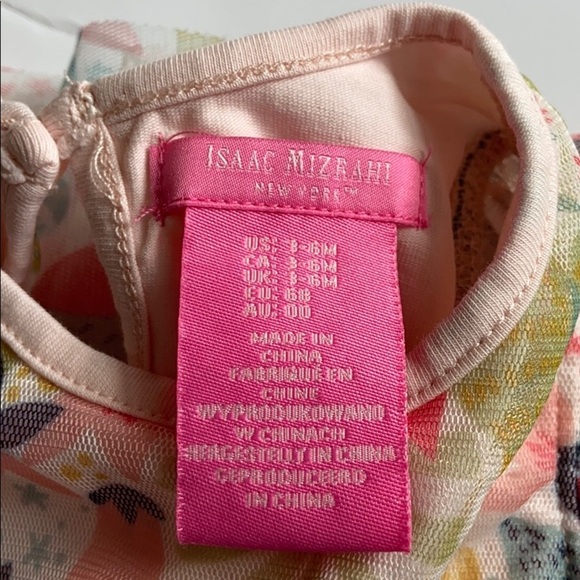 Isaac Mizrahi New York Floral Tulle Fully Lined Infant Summer Dress - Picture 6 of 8